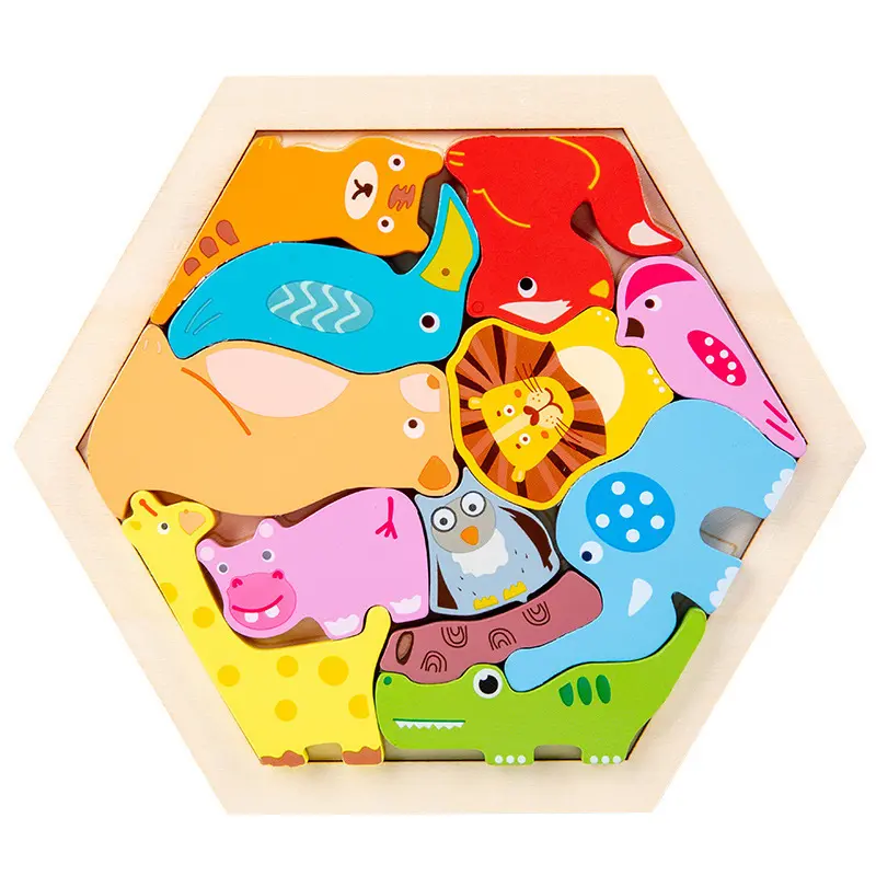 Grosir Laris Teka-teki 3d Murah Puzzle Kayu Anak-anak Permainan Pura-pura & Anak-anak Prasekolah Montessori Pendidikan Mainan & Hobi Lainnya