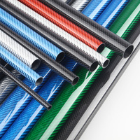 Tubes en fibre de carbone sergé brillant de 1000 mm de long, diamètre extérieur de 10 mm à 30 mm, pour cadre de modèle d'avion RC, pièces structurelles DIY