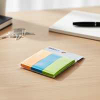 Lot de 3 blocs de notes adhésives colorées assorties pour l'école, personnalisables avec logo, papeterie mignonne, bloc-notes de bureau EMDA – Vente en gros directe usine Chine