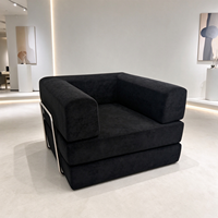 Canapé modulaire individuel en velours OEM ODM avec design peu encombrant pour la lecture et les loisirs à la maison ou dans la chambre