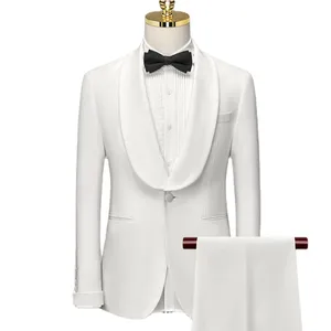 裁缝店白色燕尾服男士套装男士婚纱伴郎套装