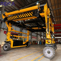 Chariot élévateur électrique sur chenilles personnalisé en usine pour le transport de structures en acier et de barres d'armature sur chantier