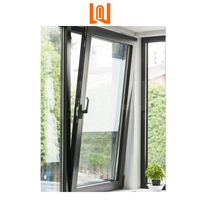 Fenêtres à battant inclinables et tournantes en aluminium insonorisées avec verre trempé chambre à coucher fenêtre en verre ouvrant vers l'extérieur fenêtre en aluminium