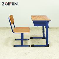 Meubles de classe scolaire modernes, ensemble chaise et table pour élèves