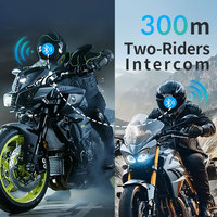 Headset Helm Motor Anti Air Bahan ABS Interkom Nirkabel untuk Pengendara
