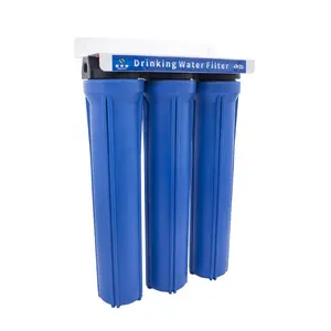 Préfiltre à eau 3 étapes 20 pouces Triple Blue Whole House Prefilter pp cto udf Pipeline système de purification d'eau