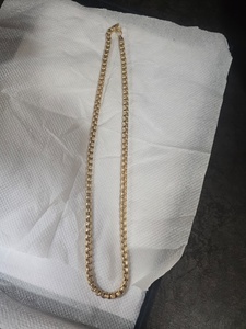 Collier tendance en chaînes plaqué rhodium en laiton style hip-hop pour hommes et femmes, personnalisable, étanche, bijoux fins avec sertissage clos - Product Image 2