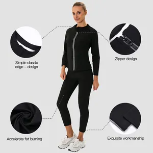 New Product Plus Size Comfortable Fat Burning Non Rip Weight Loss Long Sleeve Slimming Sauna Suit