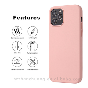 Étui en silicone liquide écologique personnalisé pour 12 13 <span class=keywords><strong>14</strong></span> 15 16 17, doublure en microfibre, anti-salissure, protection contre les rayures, style urbain - Product Image 5