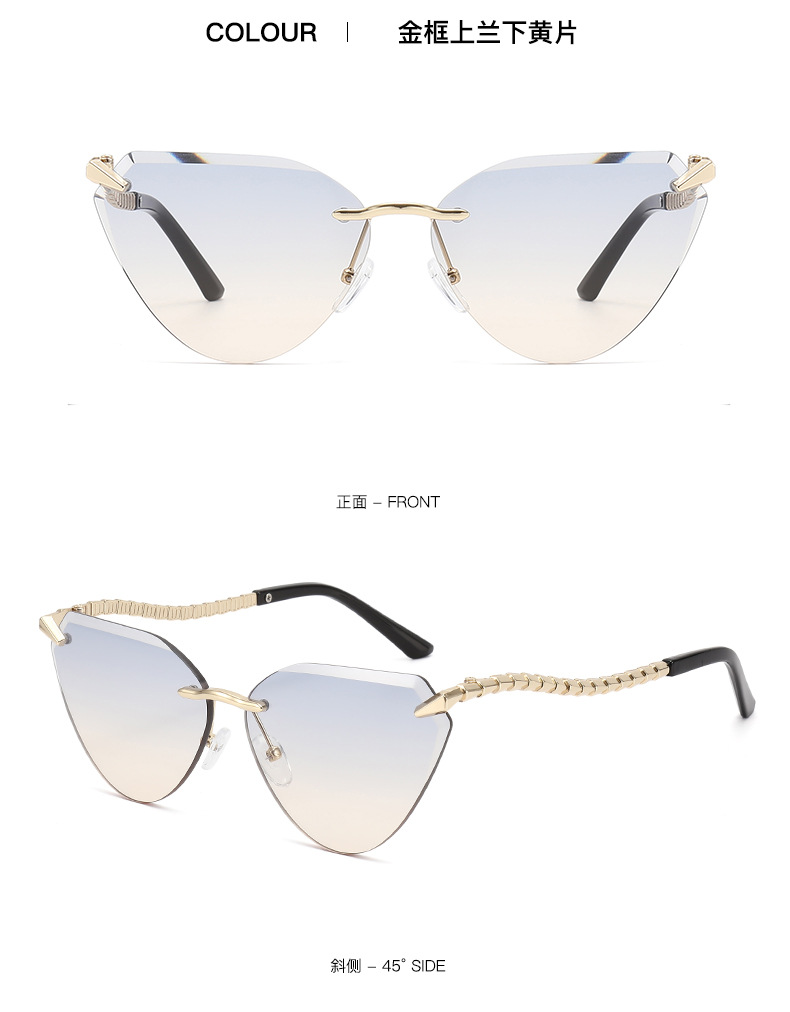 Lentille jaune bleue