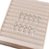 Porte-clés/Charme de chaussure en caoutchouc style rétro américain, motif lune, petite étoile, éléphant, tendance Y2K, pendentif de sac, boucle de chaussure, fabriqué en Chine, unisexe