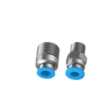 Raccord rapide droit fileté en laiton et acier inoxydable, neuf, de marque originale, QS-1/8/4/3/8/2-4/6/8/10/12-I