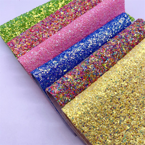 Chunky Glitter Vinyl Faux Cuir pour Sacs à des fins diverses Costumes décoratifs d'extérieur - Product Image 2
