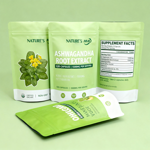 Bolsa de Aluminio con Cierre Zip para Envasado de Alimentos, Impresión de Logotipo <span class=keywords><strong>Personalizado</strong></span>, para Frutos Secos - Product Image 1