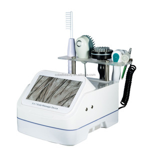 5in1 Hair Analyzer Scalp Testing Hair Analysis Machine Oxygen Spray Hair Growth High Frequency <b>Wand</b> Bio Brush Scalp Massage - Product Image 5