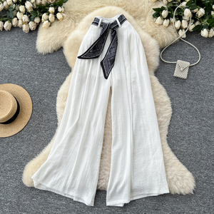 2025 Zomer Casual Wijde Pijpen Lange Broek Vrouwen Print Hoge Taille Broek Meisjes Outdoor Broek Groothandel - Product Image 2