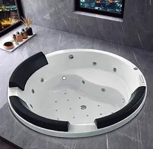 Nhà Máy Bán Bồn Tắm Nước Nóng 2 4 Người Kết Hợp Spa Trong Nhà Và Ngoài Trời Hình Tròn Bồn Tắm Mát-xa Phong Cách Thiết Kế Hiện Đại Bồn Tắm