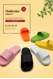 Nhà Máy Bán Buôn Unisex Trượt Màu Đen Cho Dép Đi Trong Nhà Biểu Tượng Tùy Chỉnh Ánh Sáng Trọng Lượng Và Chống Trơn Trượt Cho Mùa Hè Giày Dép Cho Nam Giới Phụ Nữ - Product Image 6