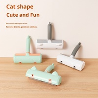 Nouvelle Brosse à Poils d'Animaux de Compagnie Pliable de Luxe, Portable, à Dessin Animé, avec Poignée Ergonomique Douce, Écologique, en Plastique ABS et Polyester