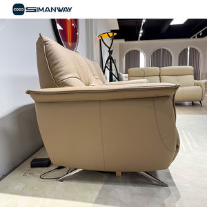 फोशान फैक्ट्री लक्जरी उच्च गुणवत्ता वाली वास्तविक चमड़े की बिजली तह दो सीटर रिक्लियर सोफा यूएसबी चार्जिंग के साथ - Product Image 4