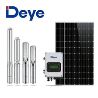 Pompe à eau solaire submersible Deye 2 CV 1500 W 4 pouces DC avec onduleur solaire pour l'irrigation de puits forés, économie d'énergie, OEM