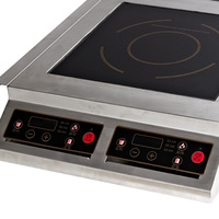 6000W Cuisine Commerciale Plaque À Induction Double Bobine De Cuivre En Aluminium de Cuiseur D'induction