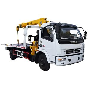 डोंगफेंग लाइट ड्यूटी टो ट्रक मलबे के ट्रक 360 डिग्री क्रेन घुड़सवार फ्लैटबेले मलबे वाला - Product Image 1