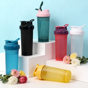 Plastic Shaker Drinkware Portable Classic Tumbler Hiking Sports Outdoor Gym Fitness <strong>Protein</strong> Cycling Water Bottle - Product Image 5