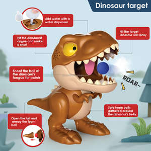 Vendita calda 2 pistole 1 dinosaur target shooting game Spray Dinosaur soft bullet gun - Product Image 5