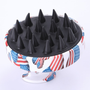 Scalp Massage Hair <b>Brush</b> Silicone Heat Transfer Printing <b>Bath</b> Cleaning Beauty Tool General Population - Product Image 2