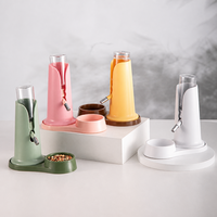 Bol à nourriture pour hamster avec bouteille d'eau, distributeur d'eau 2 en 1 pour petits animaux de compagnie, base stable