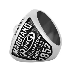 Anillo de Campeonato de Boxeo de Peso Pesado Roger <span class=keywords><strong>Marciano</strong></span> 1952, Clásico, Plateado, de Aleación, Venta al Por Mayor/Personalizado - Product Image 3