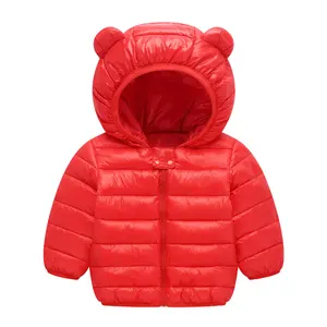 Hochwertige Baby jacke Baumwoll kleidung Kinder Winter leichte Daunen mantel Baby Ohr süße Jacke