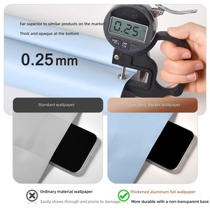 วอลเปเปอร์<span class=keywords><strong>ติด</strong></span>ผนัง PVC ลายสแกนดิเนเวียนสีพาสเทลแบบมีกาวในตัว ปิดรอยตำหนิ สติ๊กเกอร์<span class=keywords><strong>ติด</strong></span>ผนังลายนูน ตกแต่งห้องนอน - Product Image 3