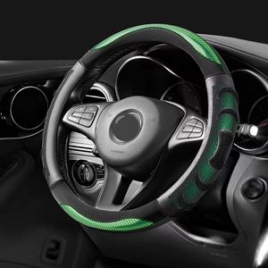 Nouvelle couverture de <span class=keywords><strong>volant</strong></span> de conducteur de décoration intérieure de sport de motif de fibre de carbone - Product Image 5