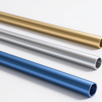 Tuyaux ronds en aluminium rouge vert bleu or violet Tube creux en aluminium de couleur personnalisée