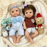 Poupées Reborn en Silicone Adoptables 30cm, Poupées Bébé Fille aux Yeux Ouverts, Corps Souple, Veines Réalistes, Cadeau de Noël