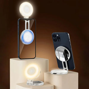 ไฟเซลฟี่แม่เหล็กขนาดเล็ก 3 โหมดปรับความสว่างได้ สำหรับสมาร์ทโฟน iPhone XIAOMI <span class=keywords><strong>HUAWEI</strong></span> และ SAMSUNG - Product Image 1