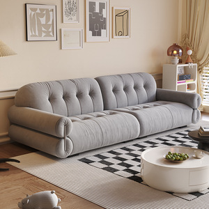 2025 Style français brun sucre nuage canapé différentes tailles ligne droite chat <span class=keywords><strong>tissu</strong></span> résistant aux rayures pour salon - Product Image 2
