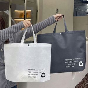 Wholesale Customized Personalized Custom Logo Reusable <b>Folding</b> Non-Woven Environmentally Tote <b>Bag</b> Shopping for Women - Product Image 2