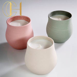 C & H Bougeoir avancé en ciment au design unique Décoration intérieure Pot <span class=keywords><strong>de</strong></span> bougie en céramique - Product Image 6