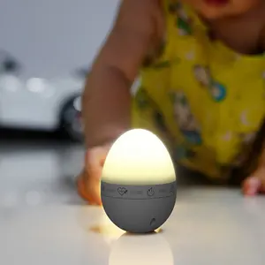 Egg Night Light White Noise Machine Baby Sleeping Aid Machine Timing Mini LED Lamp Bedside Lamp
