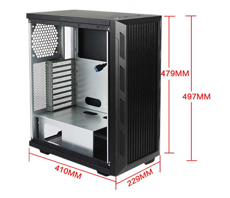 Black new Design OEM High Flow Performance tower computer PC Computer