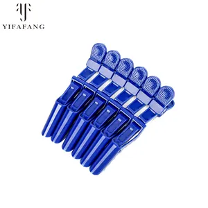 Wholesale Custom Logo Salon Hair Cutting Styling Clip Multicolor Plastic Anti Heat Durable Alligator Hair Section Clips