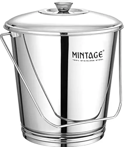 King International 12 Litre Stainless Steel BucketとLid