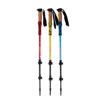 Endurin télescopique pliable et réglable EVA, en Fiber de carbone, pour extérieur, randonnée, Trekking, 7075, Logo personnalisé