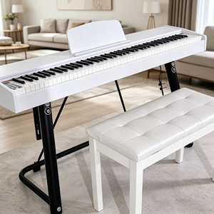DEMAN XH-8802Z Clavier numérique professionnel vertical personnalisable OEM, 88 touches lestées, 64 polyphoniques, portable, 800 sons, 80 - Product Image 1
