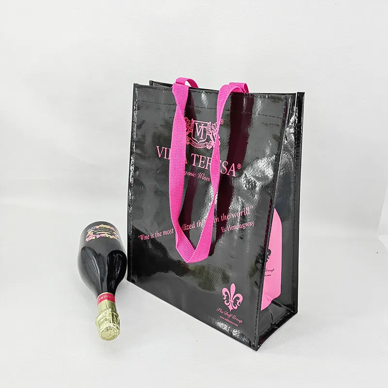Custom reusable grocery strong eco friendly PP woven handled shopping 120gsm 140gsm PP woven bag
