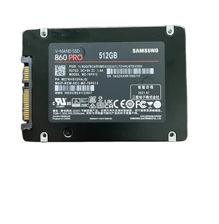 Nuovo SSD SATA 2.5 da 512 pollici 860 GB MZ-76P512 pro per Samsung