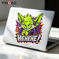 Autocollant personnalisé amusant motif monstre graffiti art laser holographique découpé à la forme, étanche pour ordinateur portable et journal, décoration imperméable
